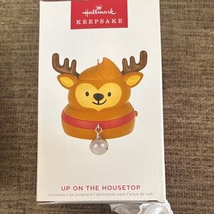 Hallmark Keepsake Brown and Yellow Reindeer Ornament